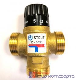 Термостатический смеситель STOUT 1 НР 35-60 C KV 2.3